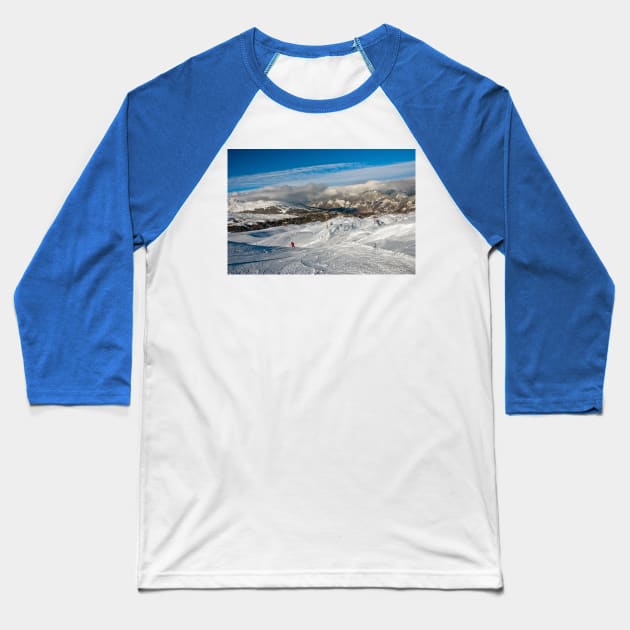 Courchevel 1850 3 Valleys French Alps France Baseball T-Shirt by AndyEvansPhotos